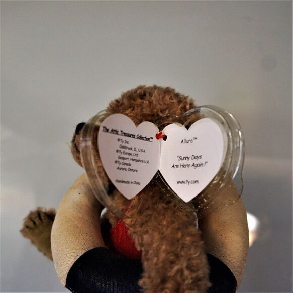 Ty Beanie Babies Allura Bear Swim Ring Retired Plush Toy 1993 Attic Treasures - Picture 7 of 10